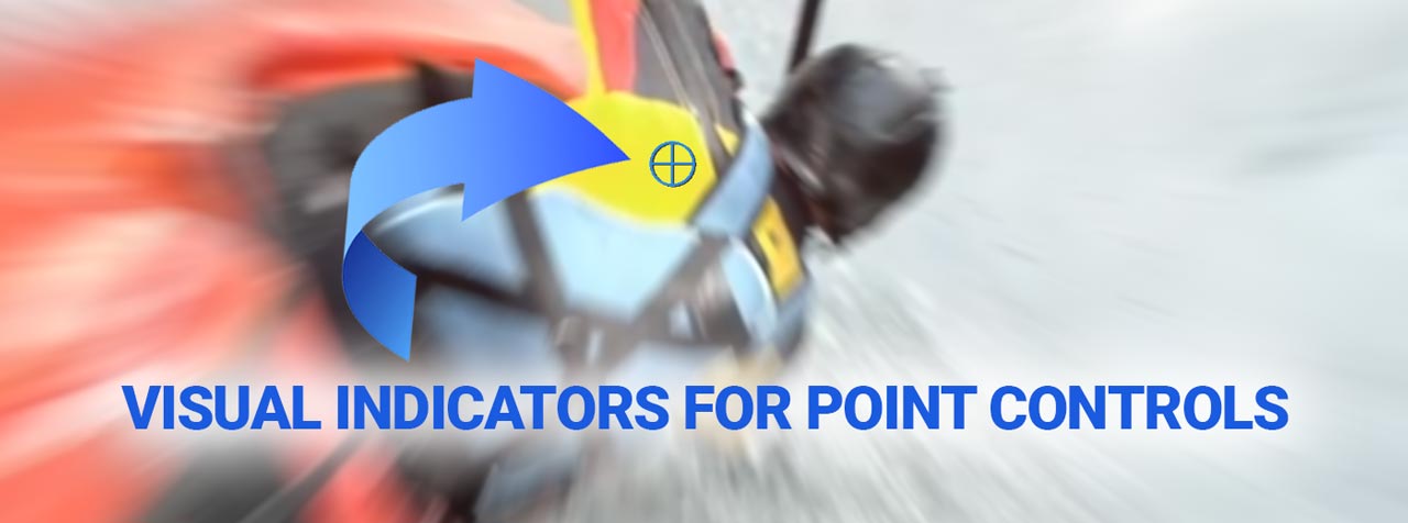 Visual indicators for point controls